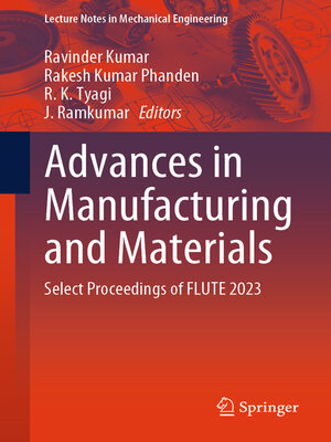 cover image of Advances in Manufacturing and Materials